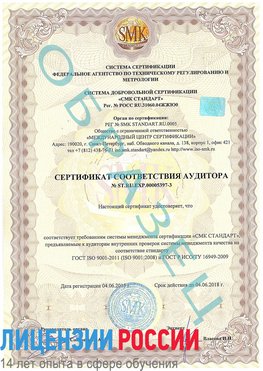 Образец сертификата соответствия аудитора №ST.RU.EXP.00005397-3 Кольчугино Сертификат ISO/TS 16949